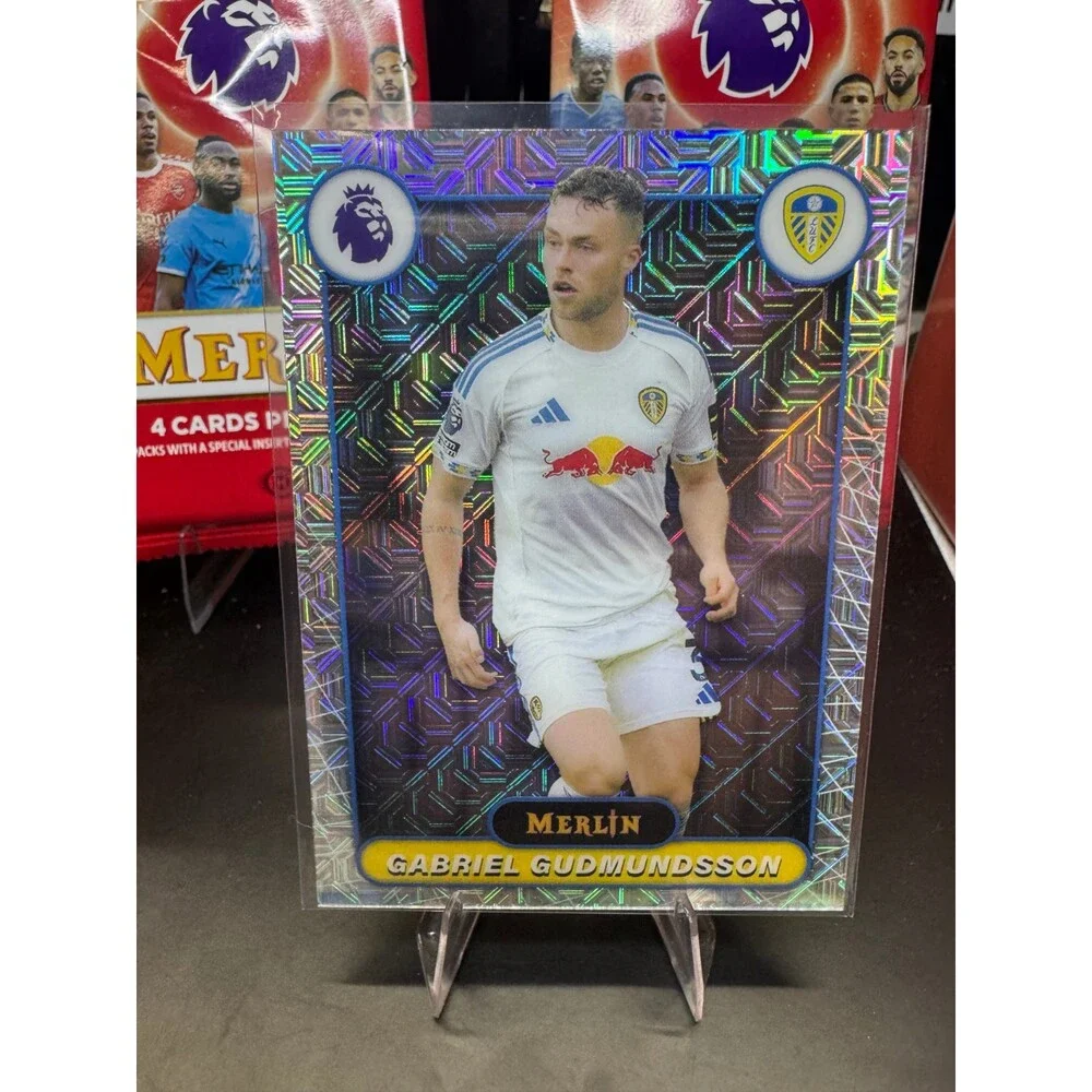 2026 Topps Merlin Premier League EPL #103 Gabriel Gudmundsson, Leeds United Mojo